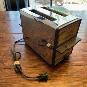 VINTAGE PROCTOR SILEX WOOD GRAIN TOASTER